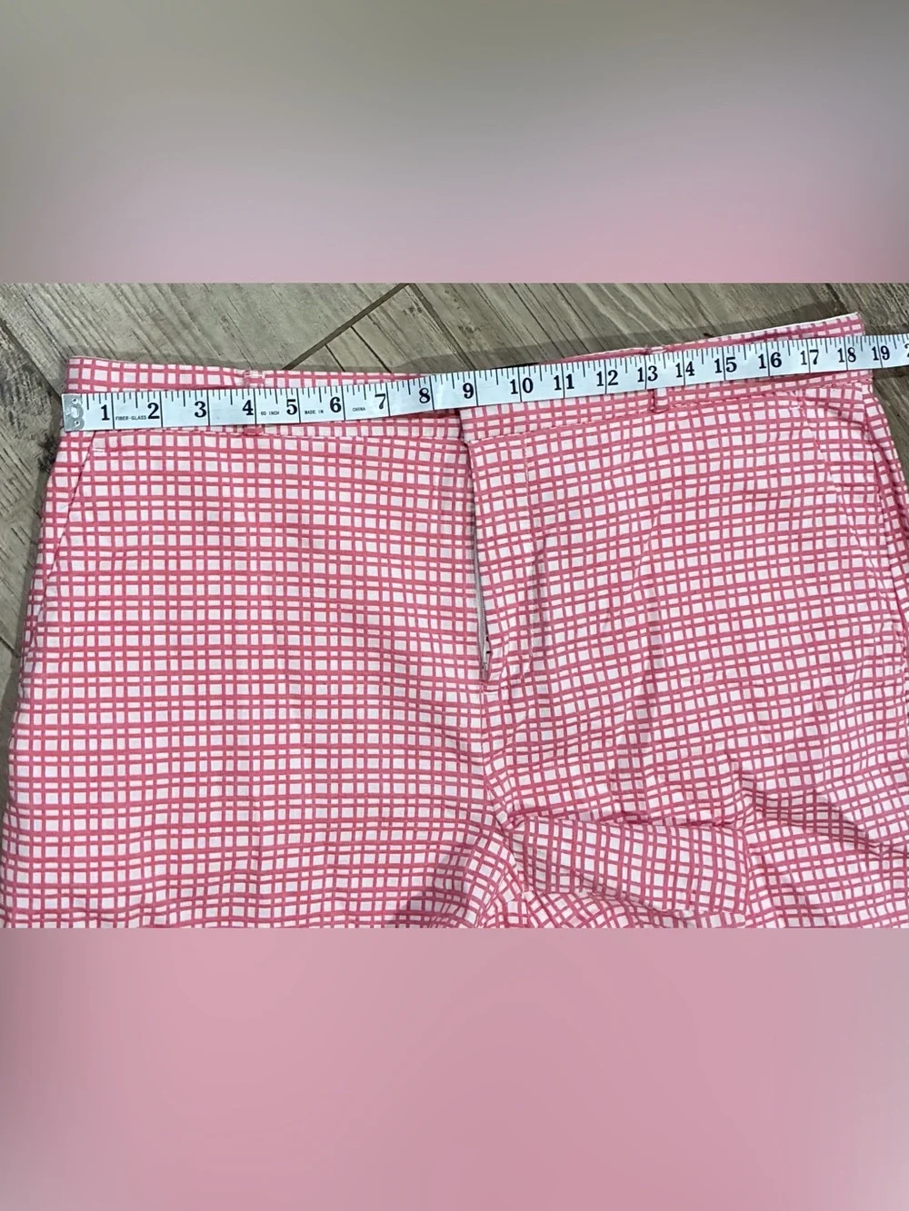 Banana Republic Pink White Geometric Print Shorts Women’s Size 14